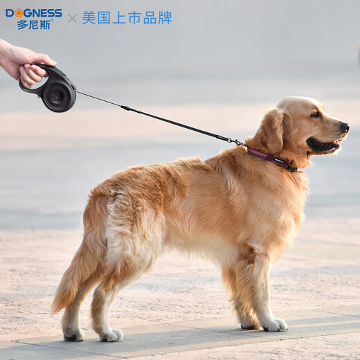 Donis JS05 Dog Leash Dog Walking Rope Medium and Large Dog Automatic Retractable Dog Chain Teddy Gold Border Collie Black (Dog Leash) L (5 meters recommended 40-72Jin Jin equals 0.5 kg)