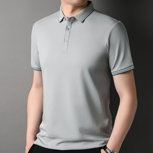 Känguru, Mulberry Seiden-T-Shirt, kurzärmelige Sommersommer, Maulbeerer und junge Männer lässig, farbige Farbanlagen, Papas Eisseide-T-Shirt, Black-7036 160/s (Empfohlen 100 Jin [Jin gleich 0,5 kg] oder weniger) oder weniger) oder weniger) oder weniger) oder weniger).