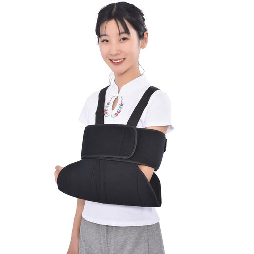 Wrapped forearm sling, Hong Kong style forearm sling, shoulder, neck and wrist support strap, forearm fixed strap, black, one size fits all