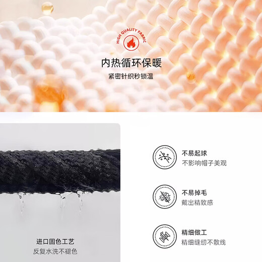 Xue Qianman Hat Women's Autumn and Winter Style Pile Hat Letters Versatile Thickened Warm Knitted Wool Hat Plus Velvet Baotou Hat