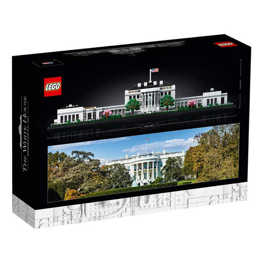 Lego (LEGO) Architecture Series Street View Children's Adult Small Particle Assembly Building Blocks Toys Boys and Girls Birthday Gift Collection 21054 United States White House 1483 Particles