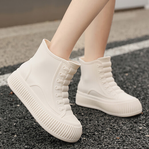 Fujian Rain boots for women short tube students fashionable waterproof shoes outdoor non-slip boots overshoes for women low top rubber shoes short rain boots fashionable rain boots [38 size standard size]