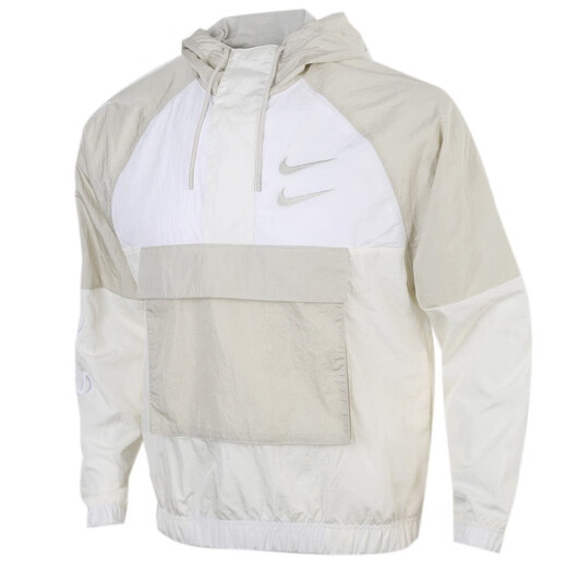 耐克（NIKE） 男装新款运动连帽防风梭织夹克跑步训练透气半拉链外套 CU3886-072 L