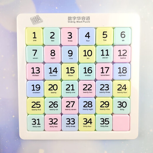 Mixing Bear Macaron Huarong Road educational toy car digital children's three kingdoms puzzle 7-10 years old training thinking girl level 10 [khaki] can change a variety of gameplay 234567810-9-11 years old children's birthday gift