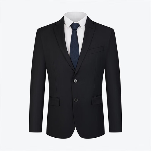 Qipai men's wool suit suit 2025 autumn new business wedding dress including cashmere suit and trousers two-piece set black suit top XXS B46 170/92B
