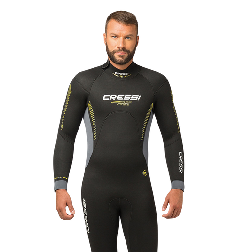 CRESSI FAST diving suit for men and women one-piece professional deep diving lung free diving swimsuit diving swimsuit women's wet suit 357MM men's 5MM S