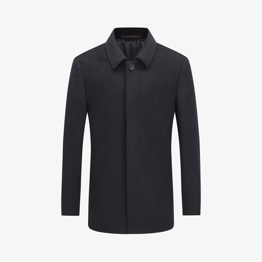 YOUNGOR Men's Coat Men's Business Coat Selected Wool Cashmere Fabric Smooth, Soft and Warm Store Same Style Navy XL 180/100A