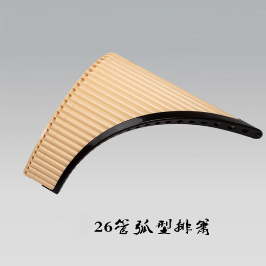 佩音易学排箫26管弧形中低音排箫学生民族乐器排笛教学专用排笛 象牙黄