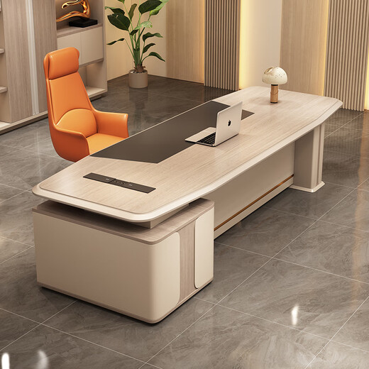 Guiqiu New Boss Desk Office Chair Combination Simple Modern Computer President Desk Executive Desk Supervisor Manager Desk 1.6 Meter Boss Desk