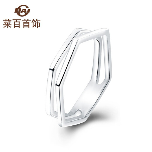 Caibai Jewelry Platinum Ring Pt950 Platinum Association Fashion Personality Irregular Geometric Ring Priced BJ Platinum Ring About 3.68g No. 11