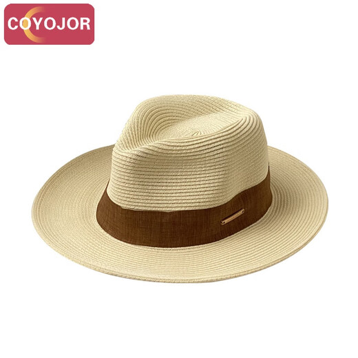 COYOJOR Xiyaojia Zhao Lusi same style sunshade hat women's summer new style beach white Panama top hat sun hat cowboy hat men black adjustable