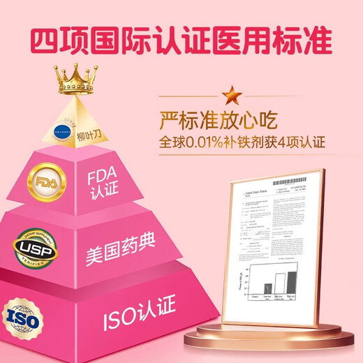 意之宝（U.G.A Nutraceuticals）红精灵少儿补铁粉青少年儿童婴儿宝宝铁元素贫血补血无铁锈味20袋 【青少年补铁】【草莓味】