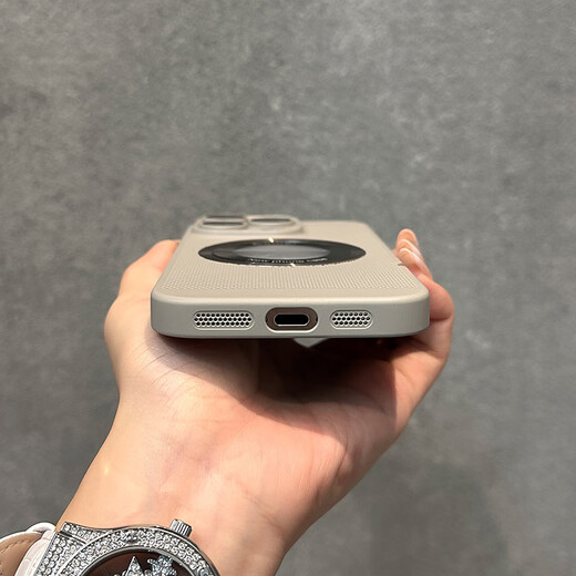 Yuning es adecuado para la funda del teléfono móvil Apple 16, etiqueta transparente magnética, gris titanio, iphone15, promax, película de lente todo incluido, 14pro, refrescante y transpirable 13, ultrafino, 12, todo incluido, 14 anticaída, nuevo modelo, gris titanio, etiqueta transparente magnética, * estuche de refrigeración, iPhone16Pro