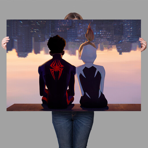 Spider-Man-Poster Horizontales Universum Parallel Myers Wandmontage Dekoration Hängende Malerei Marvel Superhelden Film Gwen Spider-Man 723 42*30 cm Kleber zurück