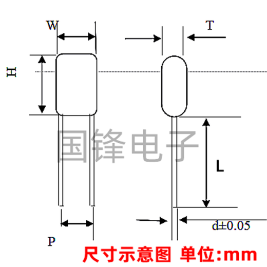 Especificación de seguridad condensador X2-MKP 275VAC103/104/224/334/684/105/225K 0.01 ~ 105k (1.0UF) P22.5 delgado
