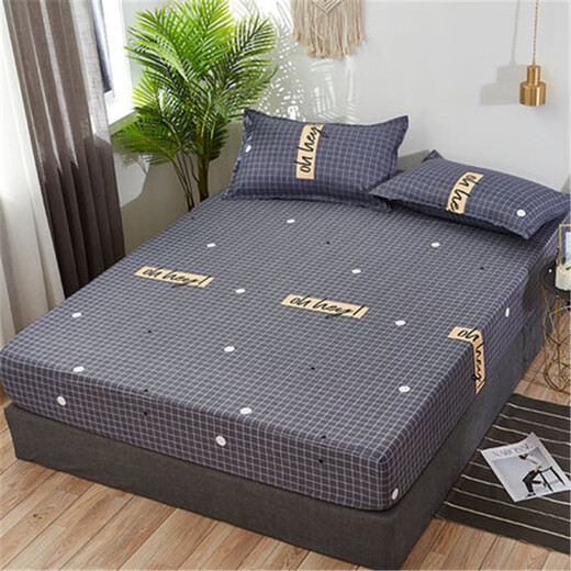 Fitted sheet single piece Simmons protective cover non-slip bedspread bed cover mattress cover brown cushion Caiyun 180cmX200cm single fitted sheet