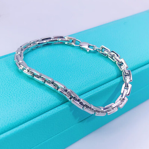 He Ye Jewelry Square Card Cross Bracelet Platinum Pt950 Bracelet Men's Platinum Men's and Women's Couple Abalone Buckle Recommended 4.5 width Select length = clean hand circumference + 1.5cm