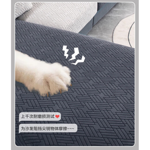 Playboy (PLAYBOY) sofa cover all-inclusive universal complete set of four-season universal protective cover anti-slip anti-cat scratch cushion cover elastic sofa cover Qingling-cream white anti-cat scratch backrest M size (width 30-55 length 60-90cm)