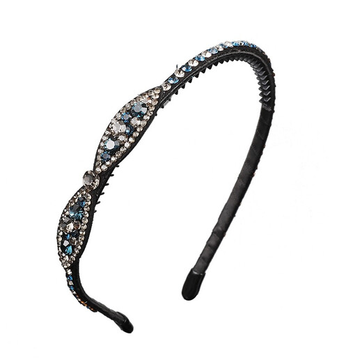 Pretty three-year-old hairband for women with teeth, non-slip headband, rhinestones, elegant pressed hair accessories, face wash headband, adult hairpin, champagne color