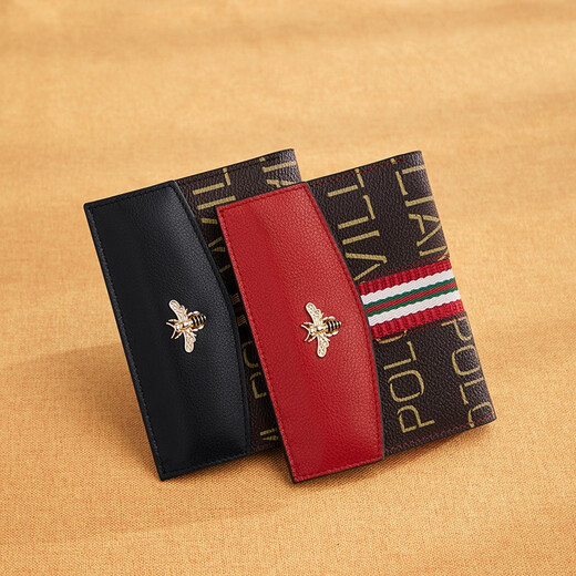 Williampolo Paul wallet female leather new ladies card bag short anti -theft brush small coin purse money clip fashion women's bag red leather