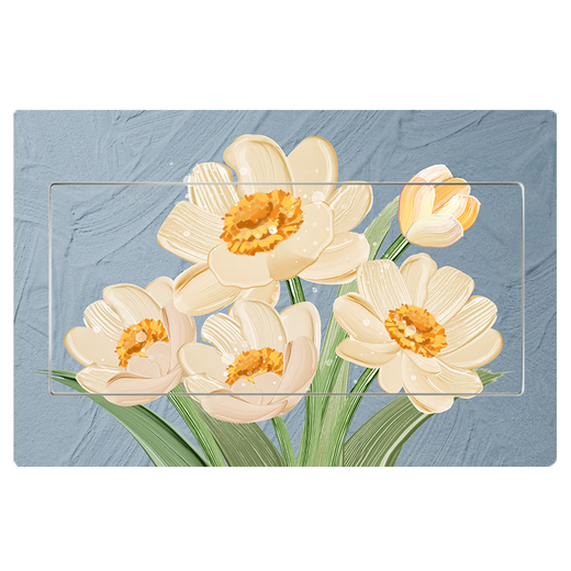 
Shuozhanting distribution box stickers self-adhesive cream wind meter box stickers block distribution box decoration renovation nail-free tulip stickers DA3271 width 43cm high 27cm without frame whole stickers (