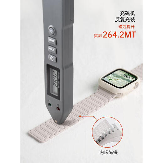 Die Tongru -Wand ist geeignet für den Apple Watch S9 Gurt Neue Metallmagnet -Saugschleife Applewatch Ultra2 Silikon Magnetsaugs gepanzerter Silikon -Magnetsieg - Grau mit Orange für iWatch841mm kostenlose hochauflösende Aufkleber anwendbar