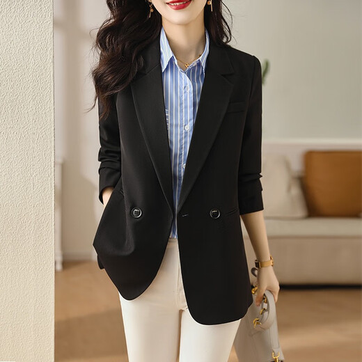 La veste de petite combinaison frit à la rue haut de gamme de Sakura Bannie pour la petite personne décontractée en vrac droit des femmes avec un costume à fente arrière populaire 690 Rose Red Suit 3xl (141jin [Jin est égal à 0,5 kg] -155jin [Jin est égal à 0,5 kg]))