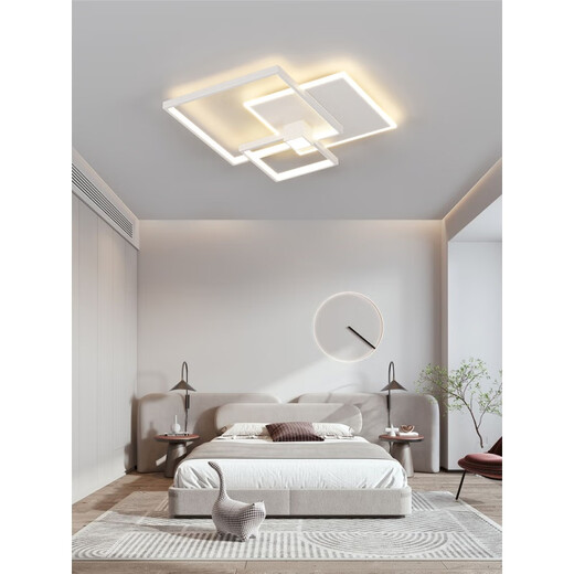 Yongzhi master bedroom lamp high-end 2024 new minimalist room lamp room study lamp atmospheric new Internet celebrity Zhongshan Oval white + black 45*7CM three colors
