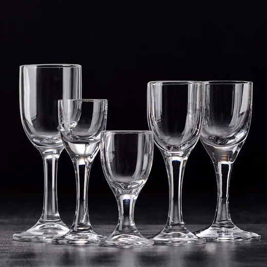 Manwei white wine glass set tall small wine glass one or two spirit glasses bullet cup one cup household wine cup handmade H (5ml 6 pieces)