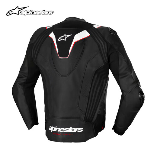 Alpinestars MISSILE V3 a星摩托车皮衣骑行服机车服防摔骑行皮夹克 黑红荧光暗红1365 56