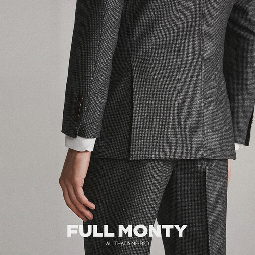 FULL MONTY imported VBC houndstooth suit suit men's light business high-end light luxury groom's suit wedding formal wear 48