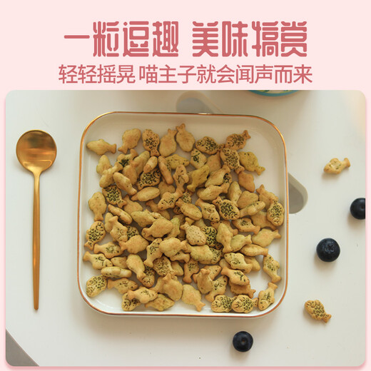 最宠（Paddy Time）猫零食小鱼猫饼干100g猫薄荷宠物成幼猫咪磨牙洁齿吐毛球逗猫奖励
