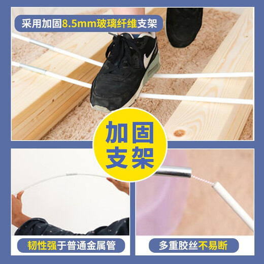 全品屋蒙古包蚊帐家用折叠免安装防摔蚊帐架1.51.8米*2米双开门一体式 藏蓝柯基 1.5m*2m*1.55m 【适合1.5米宽床】