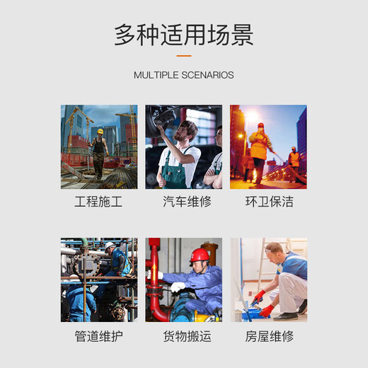 Workshop Star Labor Protection Gloves Wear-resistant Nitrile Palm Work Protection Gloves Anti-slip Oil-resistant Breathable Labor Protection Gloves