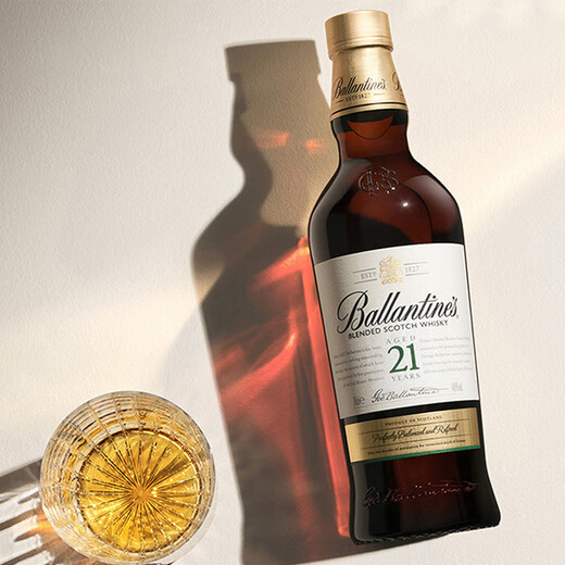 百龄坛（Ballantine`s）苏格兰调和型特醇威士忌洋酒12年英国原瓶进口跨境直採保税仓直发 百龄坛21年700ml