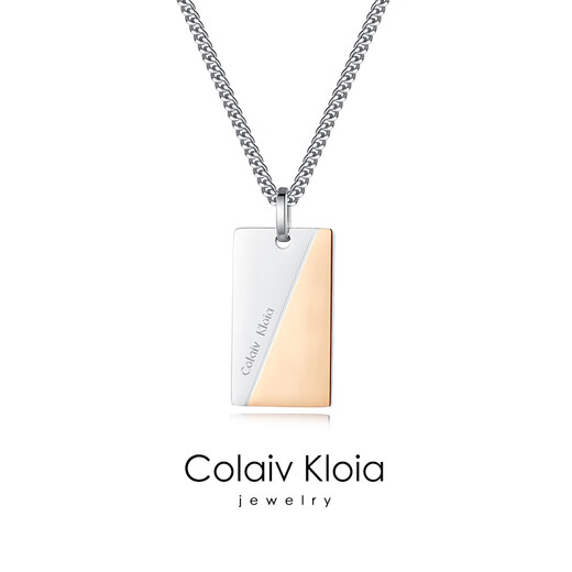 Colaivkloia necklace for men and women, double color matching fashion clavicle chain, titanium steel pendant, Valentine's Day birthday gift for boyfriend and girlfriend XL0108-double color matching necklace