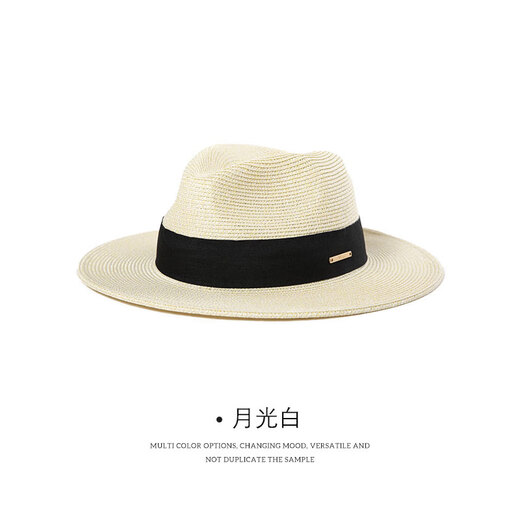 Siggi Strohhut Männer Sommer Gentleman Casual Beach Trend Hut großer Kopfumfang Sonnenhut Sonnenschutzhut
