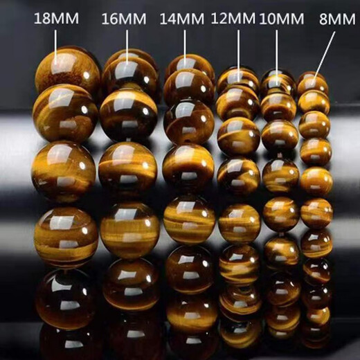 Bixiu Tang Natural Tiger Eye Stone Bracelet for Men and Women Yellow Tiger Eye Stone Buddha Bead Bracelet for Men and Women Couple Accessories Collection Grade Tiger Eye Stone Selected 18mm Natural Tiger Stone Bracelet Suitable for Men