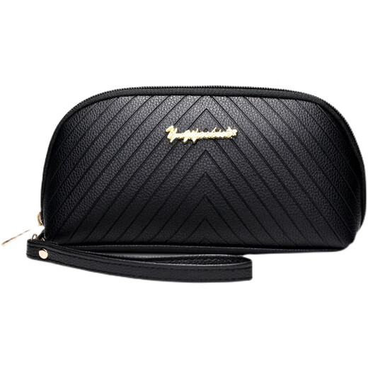 Cool Kangaroo 2025 new fashion clutch bag women's wallet long coin wallet mobile phone bag large capacity hand grab bag women's small bag black V33 (versatile)