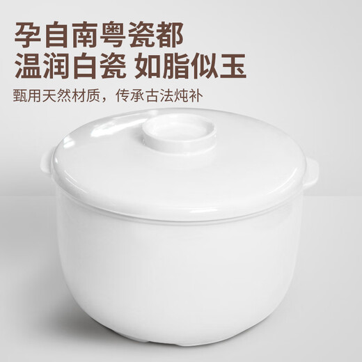 Tianji water-proof stew electric stew pot 4L steam bird's nest large capacity electric stew pot that can steam and stew household ceramic soup pot one pot five bladders with steamer multifunctional porridge artifact 40AG rapid steam-4L