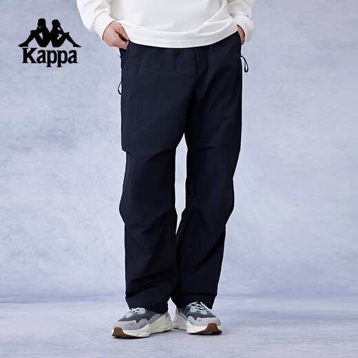 Kappa (Kappa) Back-to-Back New Sportshosen Sonnenschutzhosen Trendige Fallschirmjägerhosen losen gerade Arbeithosen Männer schwarz-9902 m