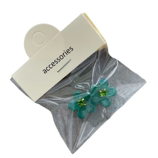 Penning small flower grabber ins transparent pink small flower hair grab mini grabber top clip broken hair clip bangs clip pink (10 pieces)