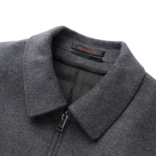 Qipai high-end series down jacket men's spring and summer new style detachable liner one-piece, two-wear lapel jacket 0310 dark gray L (175)