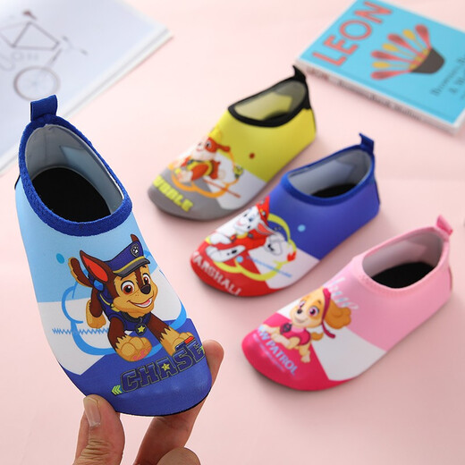 Paw Patrol (PAW PATROL) Paw Patrol Children's Slippers Home Shoes Baby Slippers Autumn and Winter Indoor Household Shoes Anti-slip Soft Bottom Bag Heel Cotton Slippers 2066 Paw Patrol Blue Archie 26 Suitable for size 26/27 (one size smaller)
