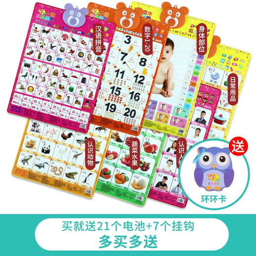 KL Good Baby Crystal Concave et Convex Prononciation Audio set en chinois et anglais Cliquez pour lire les enfants de l'éducation de la petite enfance pour les enfants