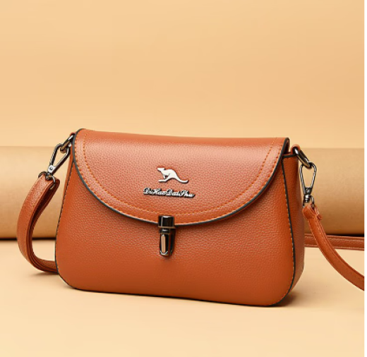 Kangaroo women's crossbody bag light luxury big brand women's bag fashionable mother commuting bag 2025 new women's casual backpack black