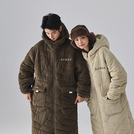 Kiss Cat Winter Australian Plush Quilted Couple Pajamas Women's Long Three-Layer Thickened Men's Suit Home Clothing Outerwear 7013 Green Women's XL