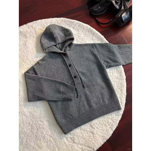 Pull à capuche décontracté américain pour hommes et femmes, style rétro paresseux, ample, pour couple, aiguille, noir XL, nouvelle collection automne et hiver