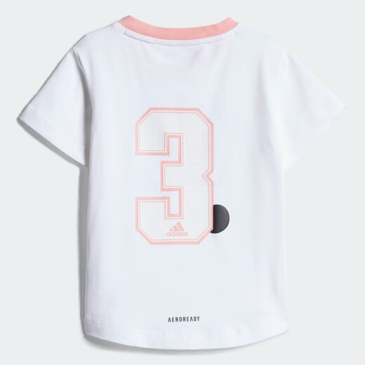 adidas Adidas 2020 Summer Adidas Baby Clothing Girls Baby Short Sleeve Sports Suit FM9767 White Short Sleeve + Pink Shorts A/92/Recommended Height 92cm