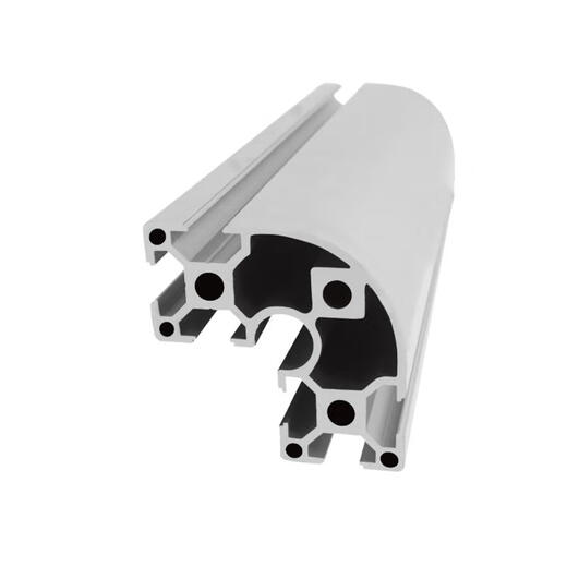Huilide Custom European Standard Adustract Aluminum Profile 6630R Европейский стандартный алюминиевый сплав профиль полукруга 6060 Кричный европейский стандартный алюминиевый профиль 66630R Европейский стандарт 20 толщиной (серебряный белый)